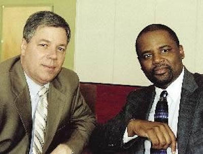 Spence Jarnagin of Keystone Foods with Lamont Rumbers.