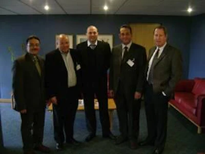 From left: Hosam Amro, Mustafa Eteer, Michael Garden, Ahmed Omar Baheg and John Maguire.