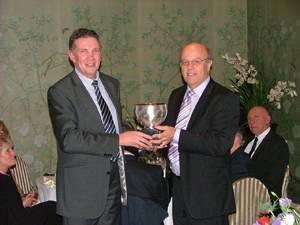 Moy Park's David Gibson and Graeme Dear of Aviagen celebrate 50 years of partnership.