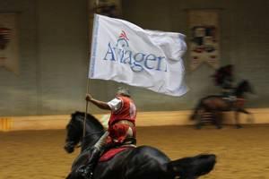 Among the entertainment events at the seminar were a medieval feast and horse show.