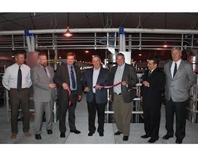 Pictured from left to right: Tom Jorgensen, Dr. Neil O’Sullivan, Jonathan Cade, Dr. Dennis Casey, Bill Northey, Dr. Antonio Paraguassu, and Dr. Doug Grieve
