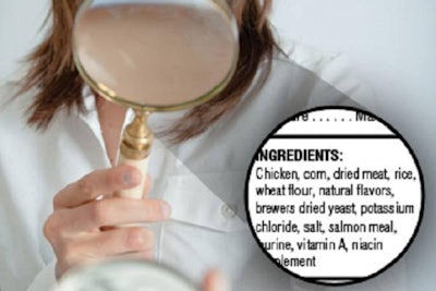 Pet Food Label