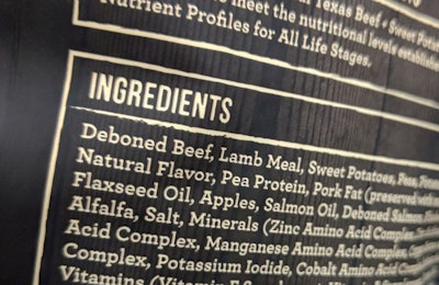 Pet food trends may follow human food trends, but ingredient labeling requirements can be quite different between the two markets. | Photo by Andrea Gantz
