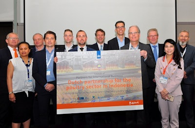 A Signing ceremony for the Dutch partnership for the poultry sector in Indonesia was held during VIV Asia exhibition in Bangkok on March 14. (Pas Reform)