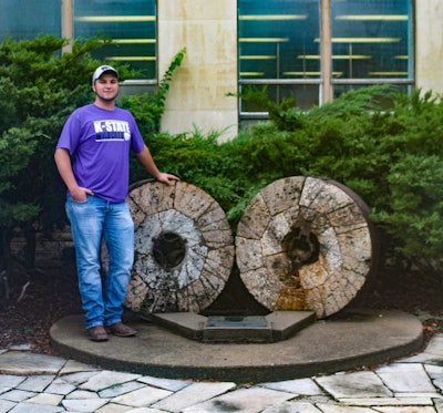 Nolan Brennan, a Bowling Green, Ohio native and student at Kansas State University, was awarded Mennel's KSU Grain Science Scholarship for the 2017 - 2018 school year. Photo by: Mennel