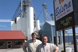 Tim Belstra (left), chairman of Belstra Milling Co., Inc., and Mark Zuchowski, special projects manager. (Photo by Steve Davidson)