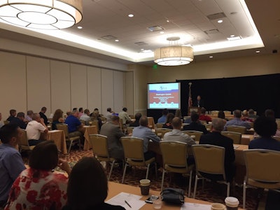 Gary Huddleston provides an update to attendees at the Equipment Manufacturers Conference. Photo by: American Feed Industry Association