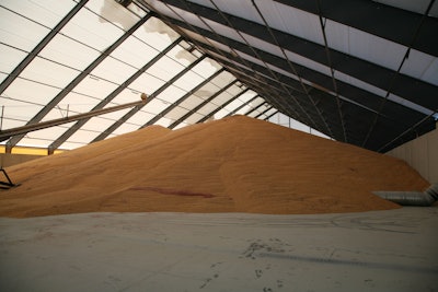 Grain storage commodity fabric structure