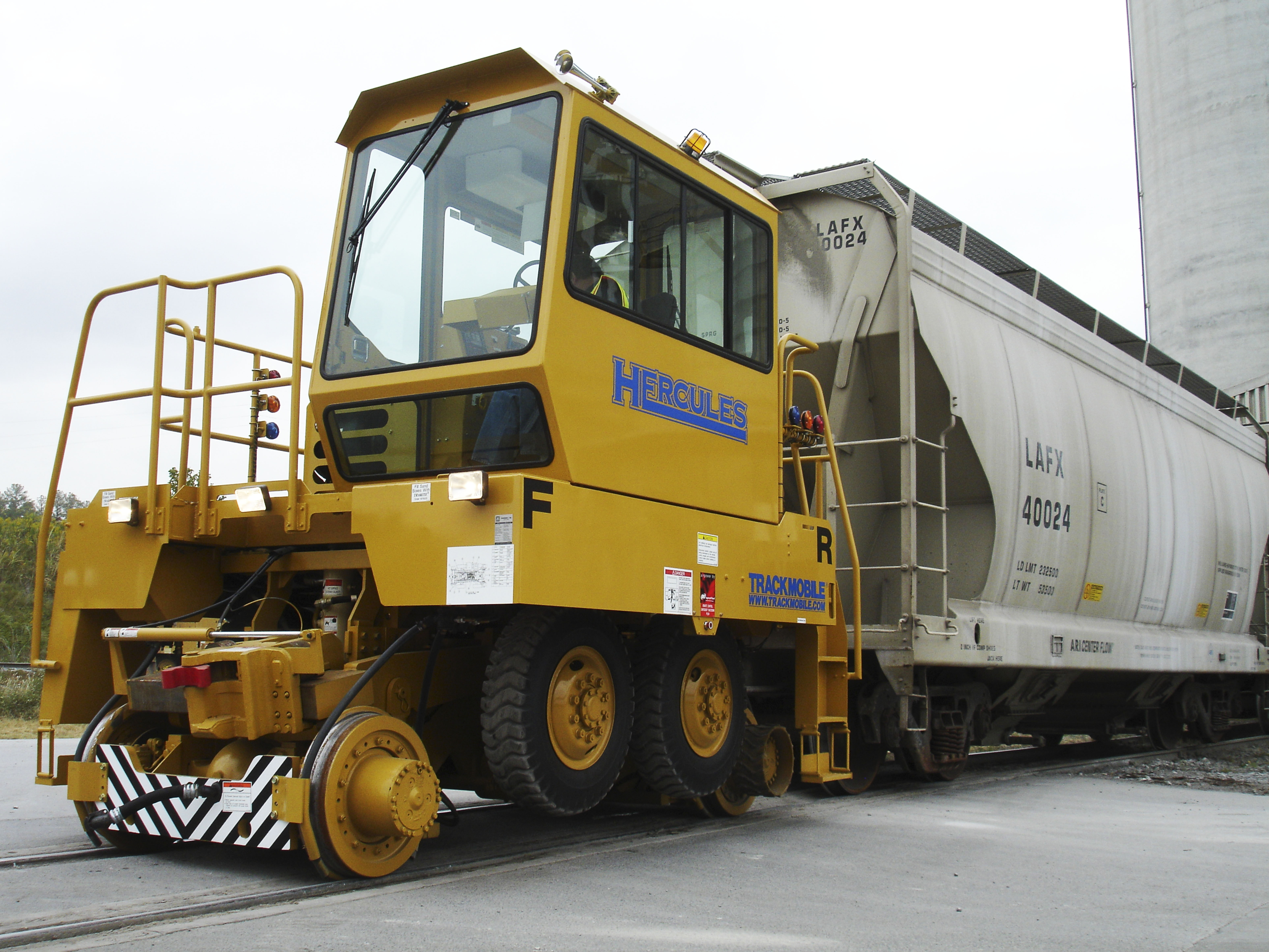 Hercules Railcar Mover From: Trackmobile | Feed & Grain Hercules Railcar Mover From: Trackmobile | Feed & Grain