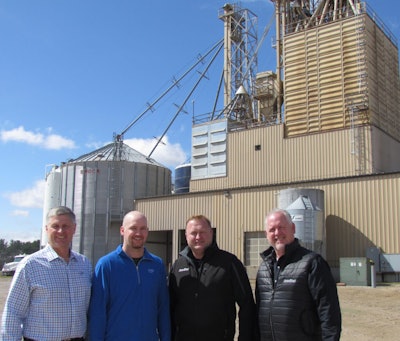 (Pictured: Todd Reif, CHS Larsen Cooperative General Manager; Dustin Millard, CHS Larsen Cooperative Interim Feed Department Manager; Adam Klever, Form-A-Feed Senior Manager Business Development; Jay Hoffman, Form-A-Feed Divisional Sales Manager.)