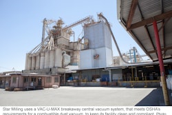 Star Milling uses a VAC-U-MAX breakaway central vacuum system, that meets OSHA's requirements for a combustible dust vacuum, to keep its facility clean and compliant. Photo by Air Cleaning Technology