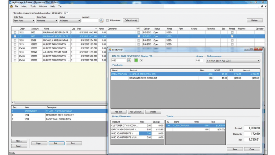 Agvantagepc seed program