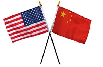 China us flags