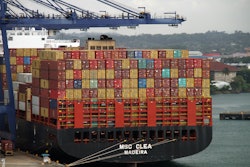 Containers cargo ship exports
