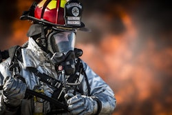 Firefighter fire portrait training