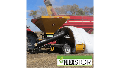 Flexstor grain bag loading and unloading system