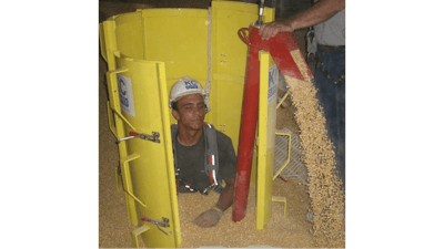 Grain engulfment rescue cofferdam