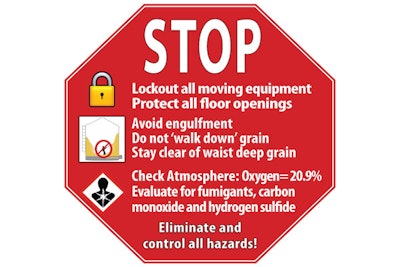 Grain industry stop sign 10976185
