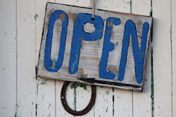 Open sign