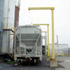 Rail car lifeline at grain silo