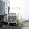 Rail car lifeline at grain silo