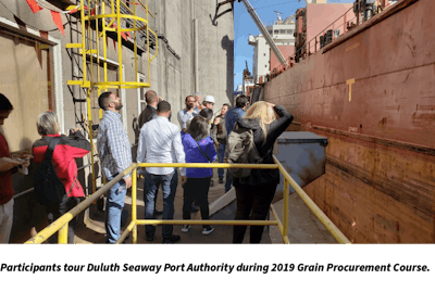 Participants tour Duluth Seaway Port Authority during the 2019 Grain Procurement Course
