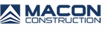 Macon construction logo blue