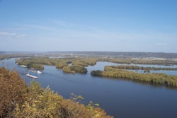 Mississippi river barge April 2021