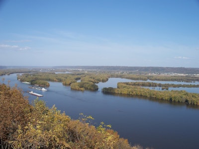 Mississippi river barge April 2021