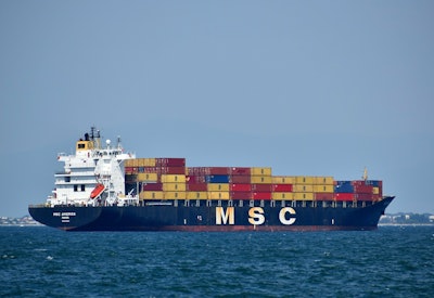 Cargo ship containers ocean VIA PIXABAY May 2021