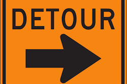 Detour sign VIA PIXABAY july 2021