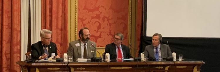 Kurt Shultz, USGC, and Wayne Cleveland, Texas Sorghum Association, meeting with Spanish Industry representatives at the Barcelona grain exchange. Photo: USGC