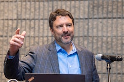 Kent Swisher, president and CEO of NARA, speaking at the International Rendering Symposium during the 2022 IPPE. Photo: IPPE