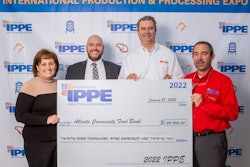 (From left): Constance Cullman, president & CEO, AFIA; Eric Zito, vice president of membership and exposition services, NAMI; Ben Burgess, corporate relations manager, Atlanta Community Food Bank; and Nath Morris, executive vice president – expo, USPOULTRY Photo: IPPE