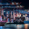 Port container export barge trade pixabay feb 2022