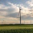 Wind turbine farm fields