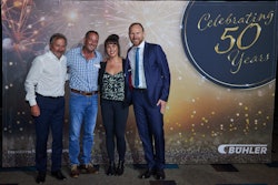 Stefan Scheiber, Bühler CEO, (right) and guests at the celebration. Photos: Bühler