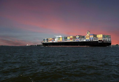 Cargo ship at sea port via pixabay mar 2022