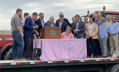 Gov kim reynolds signs Iowa ethanol bill may 2022 via Gov Reynolds