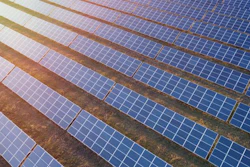 Solar Panels. Solar Panels System Power Generators From Sun. Cle