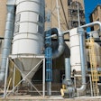 A dust explosion starting in a bucket elevator can potentially travel to larger downstream volumes such as silos and upstream material handling systems. Photo: BS&B Pressure Safety Management