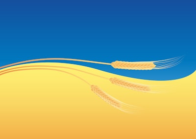 Wheat with Ukraine flag via PIXABAY June 2022