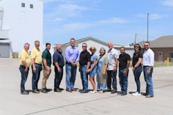 From left to right: Kevin Halstead, VP of Engineering for GPC; Ron Zitzow, Sr. VP of Operations for GPC; Jack Herrington, Operations Manager for GPC; John Thorpe, President and Chief Operating Officer of KENT Corporation; Jason Gregory, Director, New Product Commercialization for GPC; Gage Kent, Chairman and CEO of KENT Corporation and his wife Geri Kent. Kathy Lange and husband Paul Lange, owner of NPI; Jerry Lange, owner of NPI; and Dani Kent and husband Jimmy Kent, Sr. VP of Sales for GPC.