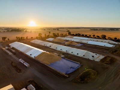 One of Emerald Grain's storage and handling facilities in Elmore, Australia. Photo courtesy of LDC.