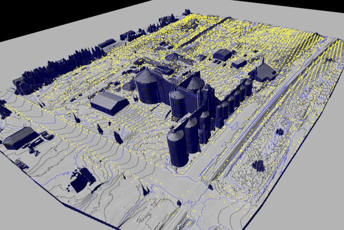 Topographical mapping documents site features such as buildings, structures, above-ground utilities, terrain and landforms into a 3D digital map.