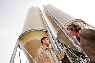 Twin-feed-silos