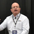 Jamie Burr, National Pork Board chief sustainability officer, speaks during the 2023 World Pork Expo.