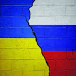 Ukraine Russia Colors On Broken Wall Gwengoat I Stock