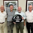 Left to right: Mike Meredith, SVP, operations at Krusteaz, Andy Heily, president & CEO at Krusteaz, Rick Siemer, president & CEO at Siemer Milling and Red Tegeler, senior vice president at Siemer Milling, at The Krusteaz Company's Hopkinsville, Kentucky, facility.