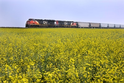 Cn Grain Train Via Cn